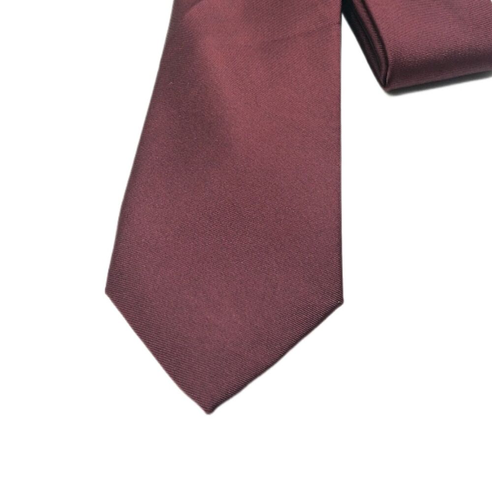 Express Satin Tie Mens 60” Solid Wine Designer Skinny Preppy Academia New